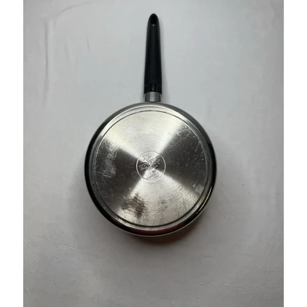 Revere Ware 1801 3QT Saucepan Pot Heavy Disc Bottom stainless Steel No Lid